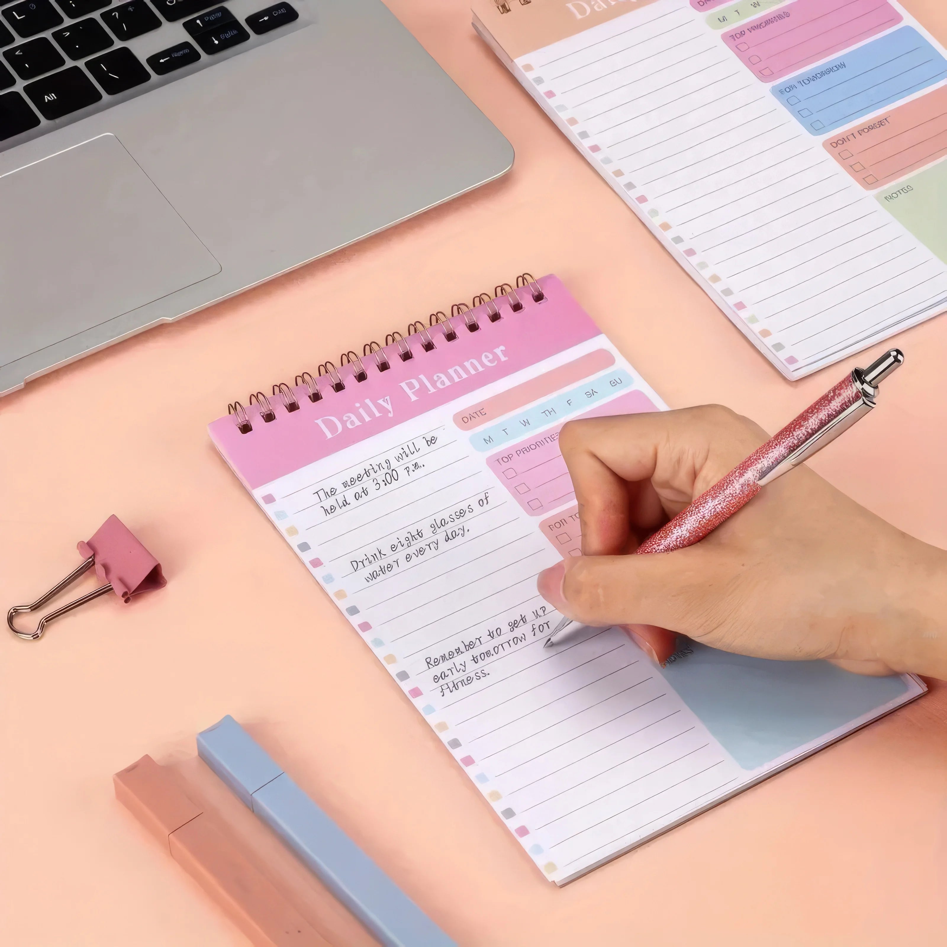 1/2/3 Notebooks with Random Colors, Durable Coil Binding, Easy To Flip Pages, Suitable for Daily Planning and Planning Memos